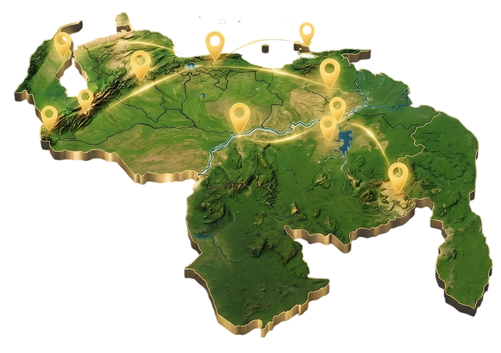 Mapa de Cobertura Nacional SANAPP en Venezuela